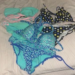 Two piece bathing suit bikini bundle